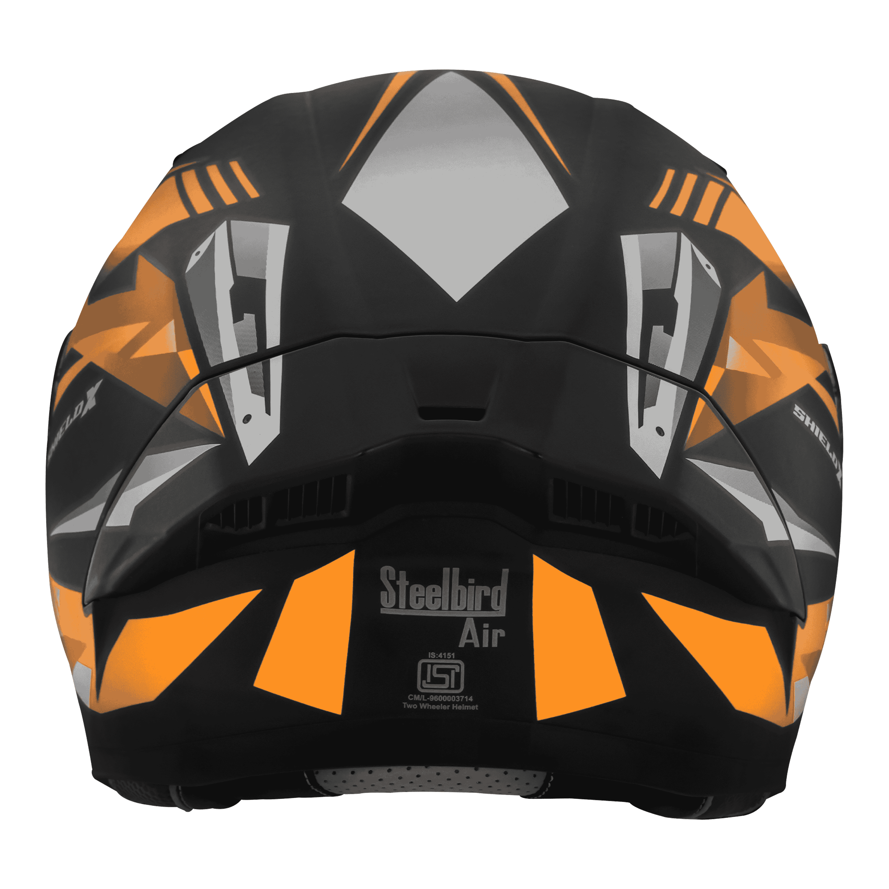 SBA-20 ISS SHIELD X GLOSSY BLACK WITH ORANGE